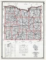 Iowa County Map, Wisconsin State Atlas 1959